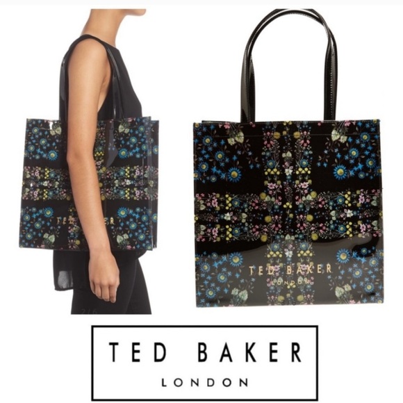 Ted Baker Handbags - Ted Baker London Black Floral Tote
